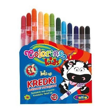 Kredki świecowe Colorino w sztyfcie wykręcane, 12 kolorów - 2